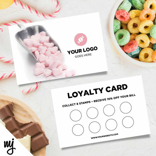 Custom Loyalty Card Printing | Sweets Candy Chocolate Ice Cream Treats Kids 01