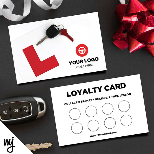 Custom Loyalty Card Printing | Driving School Lesson Car Learner Driver 02