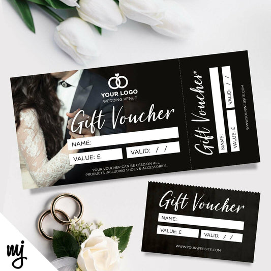 Custom Printed Gift Vouchers | Perforated | Wedding Bridal Venue Groom 04