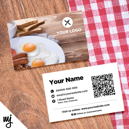 Custom Business Card Printing | Breakfast Cafe Restaurant Takeaway Business 01