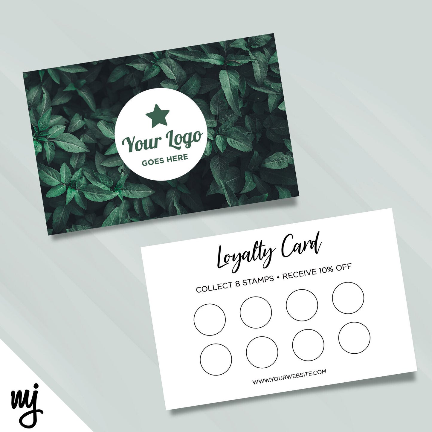 Custom Loyalty Card Printing | Nature Natural Leaves Green Leaf