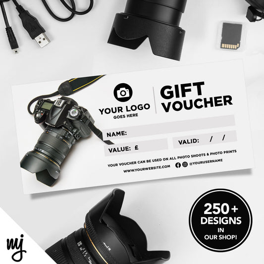 Custom Printed Business Gift Vouchers | Photographer Photography Studio 2