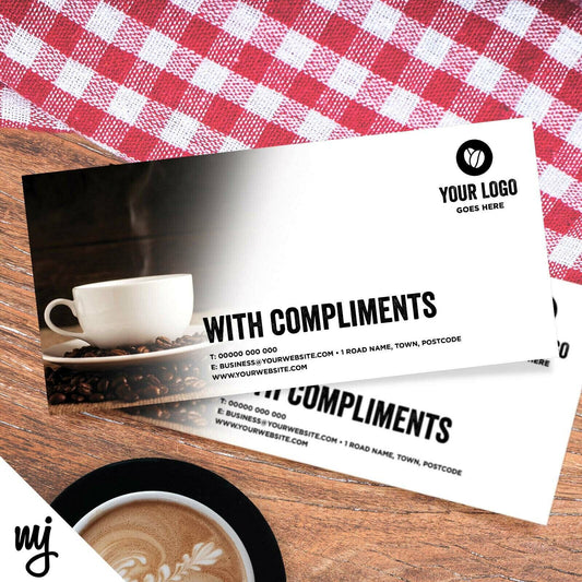 Custom Compliment Slip Printing | Cafe / Coffee Shop / Restaurant Business 01