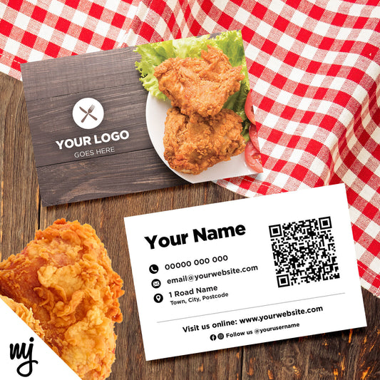 Custom Business Card Printing | Fast Food Restaurant Takeaway Chicken Business 1