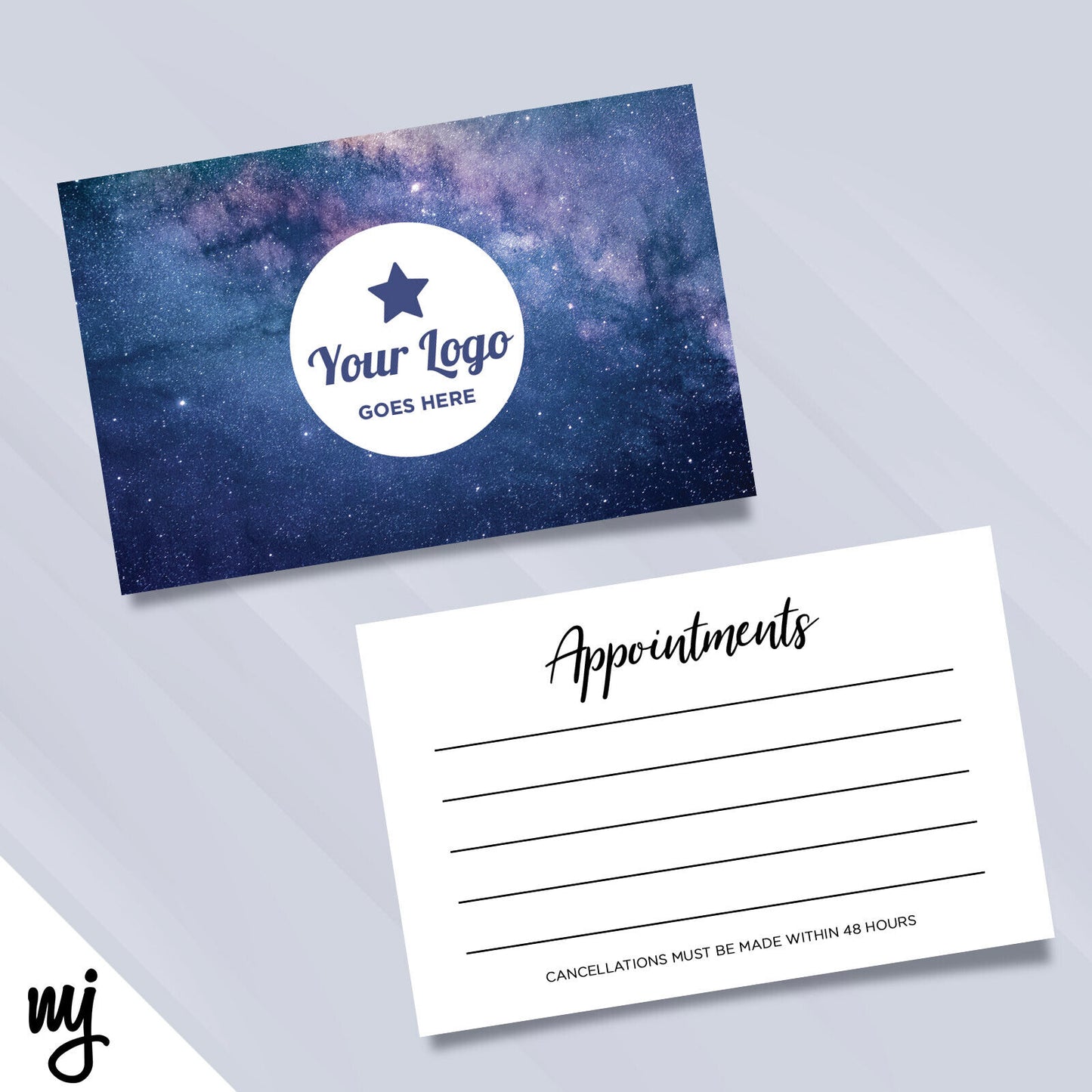 Blue Galaxy Appointment Cards