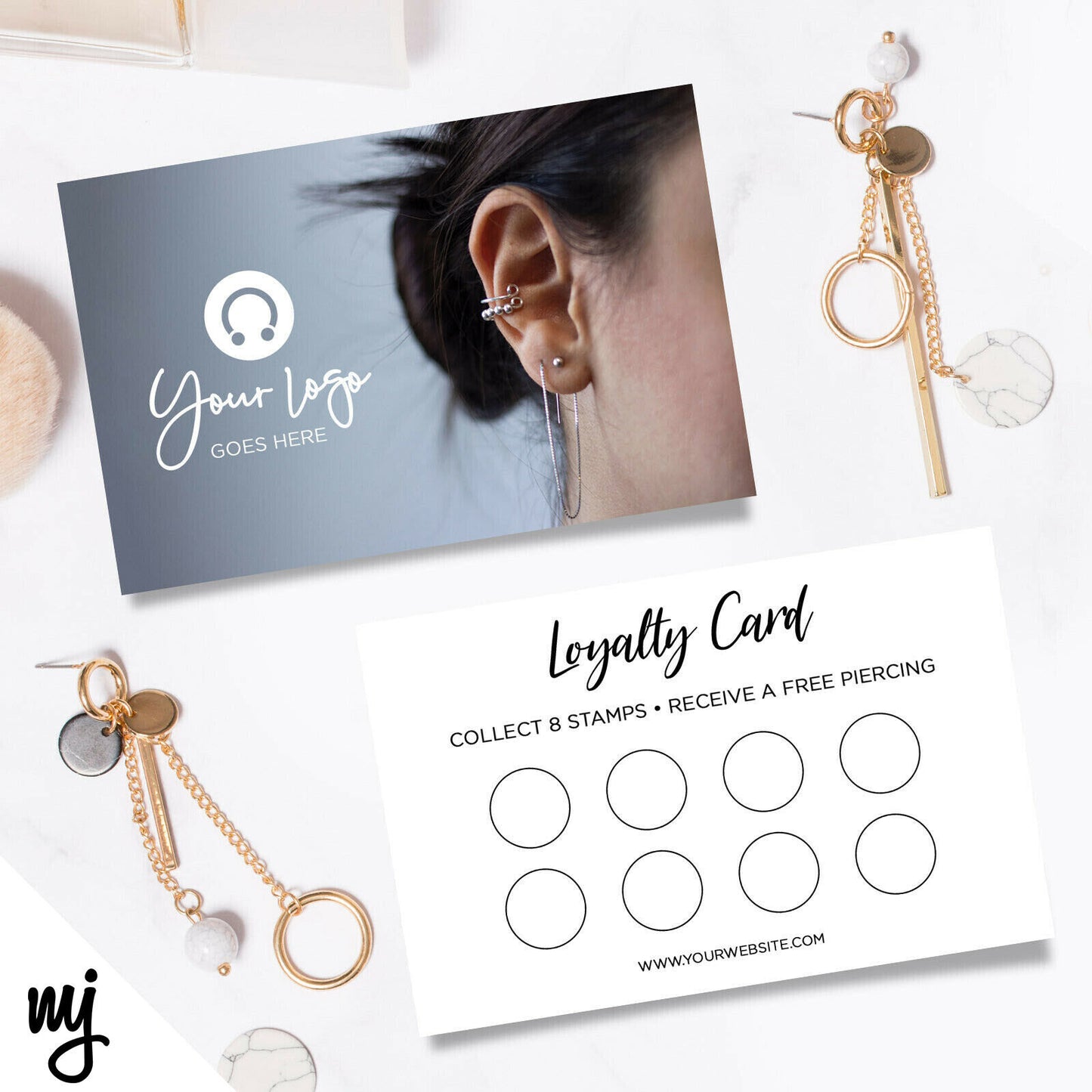 Custom Loyalty Card Printing | Piercing Ear Nose Jewellery Pierce Business 02