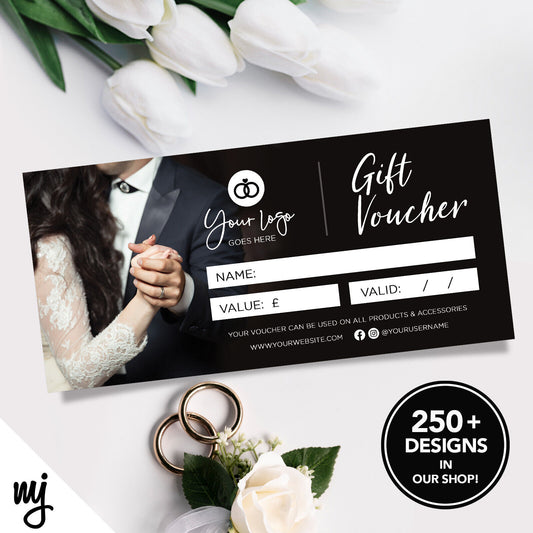 Custom Printed Business Gift Vouchers | Wedding Bridal Shop Venue Married 04