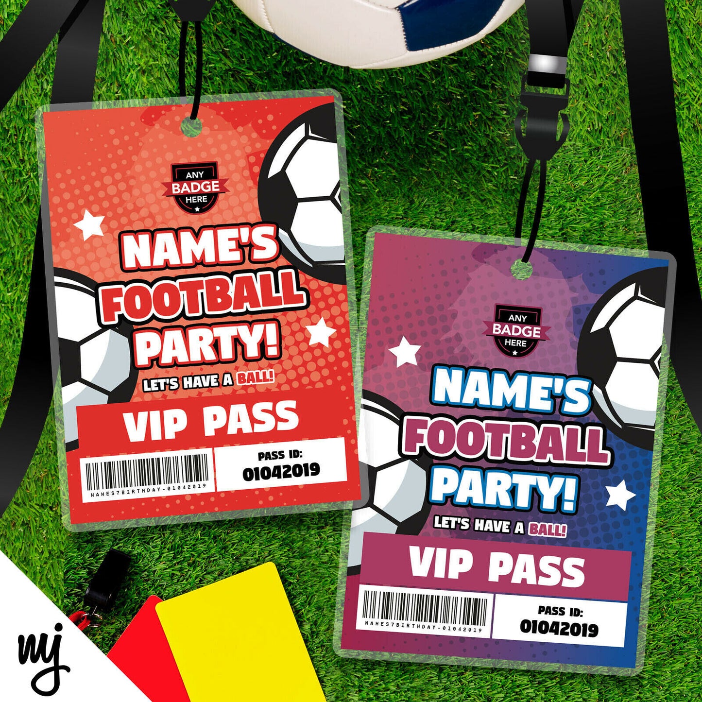 Football Team Vip Passes & Lanyards