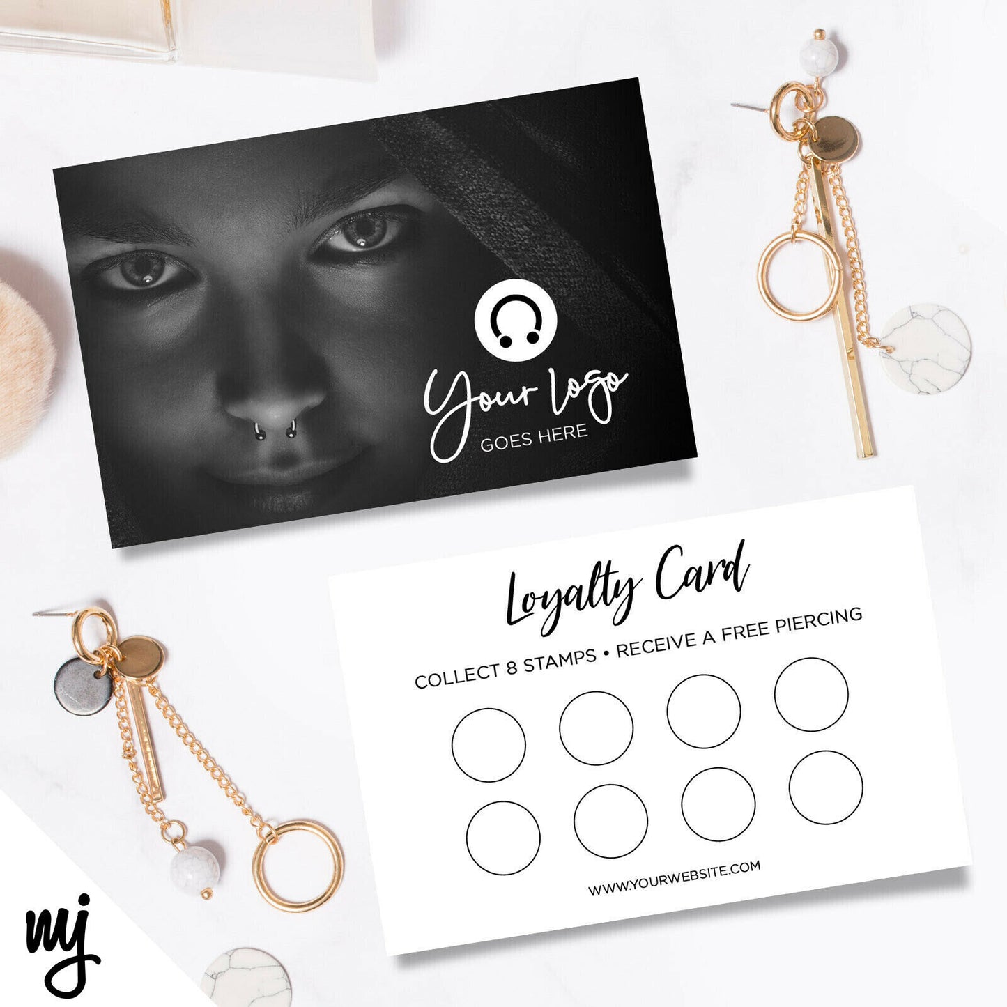 Custom Loyalty Card Printing | Piercing Ear Nose Jewellery Pierce Business 05