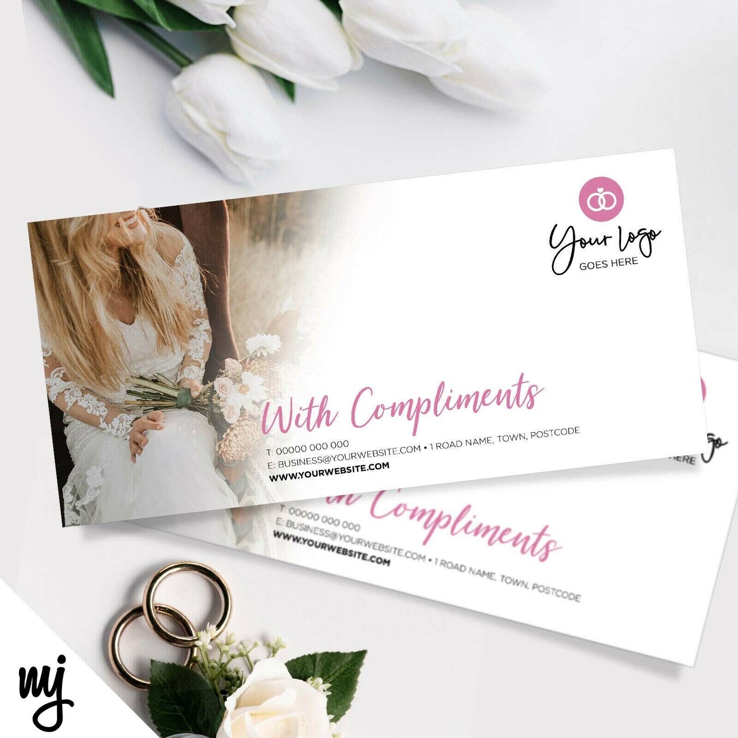 Custom Compliment Slip Printing | Wedding Bridal Shop Groom Venue Married 02