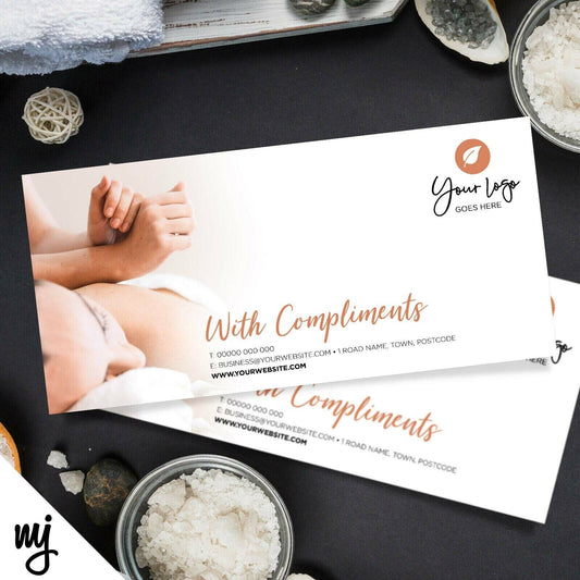 Custom Compliment Slip Printing | Massage Masseur Beauty Therapist Health 02