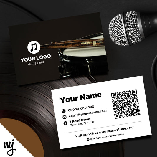 Custom Business Card Printing | Music Shop Drum Supplies Business 5