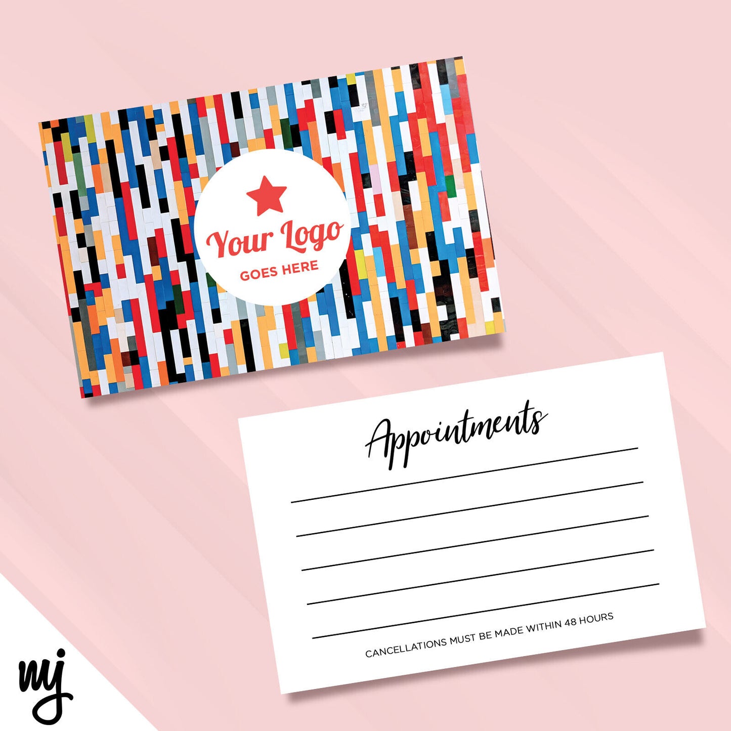 Coloured Bricks Appointment Cards