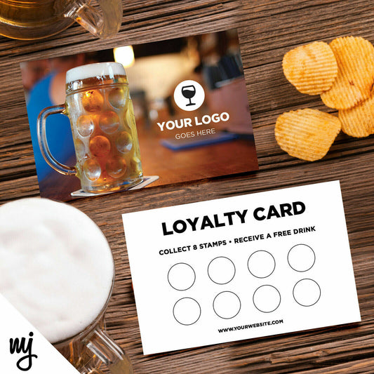 Custom Loyalty Card Printing | Bar Restaurant Pub Beer Wine Snacks Business 03