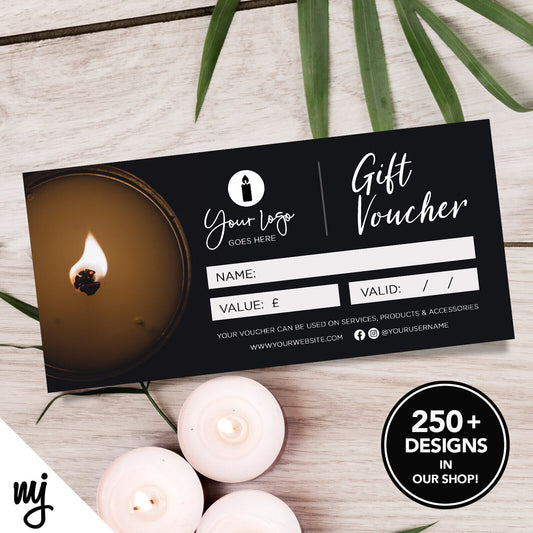 Custom Printed Business Gift Vouchers | Candles Candle Wax Melt Scent 02