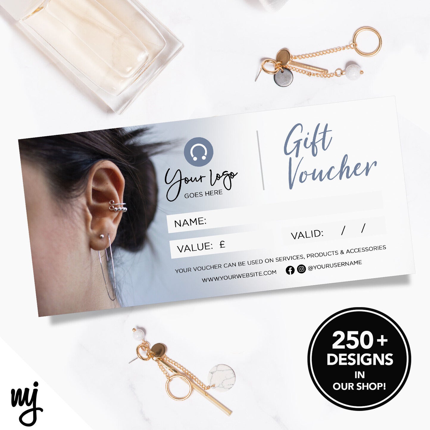 Custom Printed Business Gift Vouchers | Piercing Ear Nose Jewellery 02