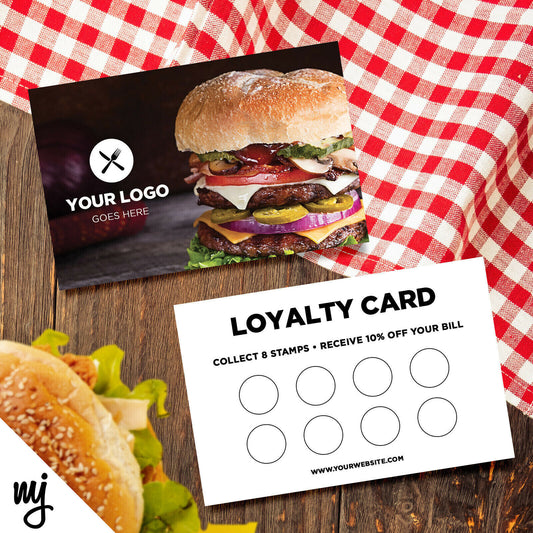 Custom Loyalty Card Printing | Fast Food Restaurant Takeaway Burger Business 04