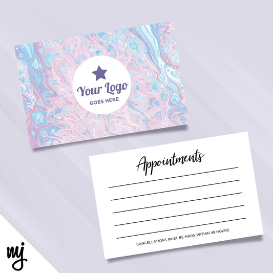 Pink Swirl Appointment Cards