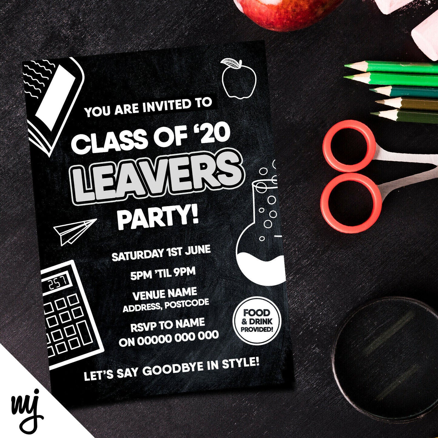 Personalised School Leavers Leaving Party Class Of 2020 Invitations | Any Info!