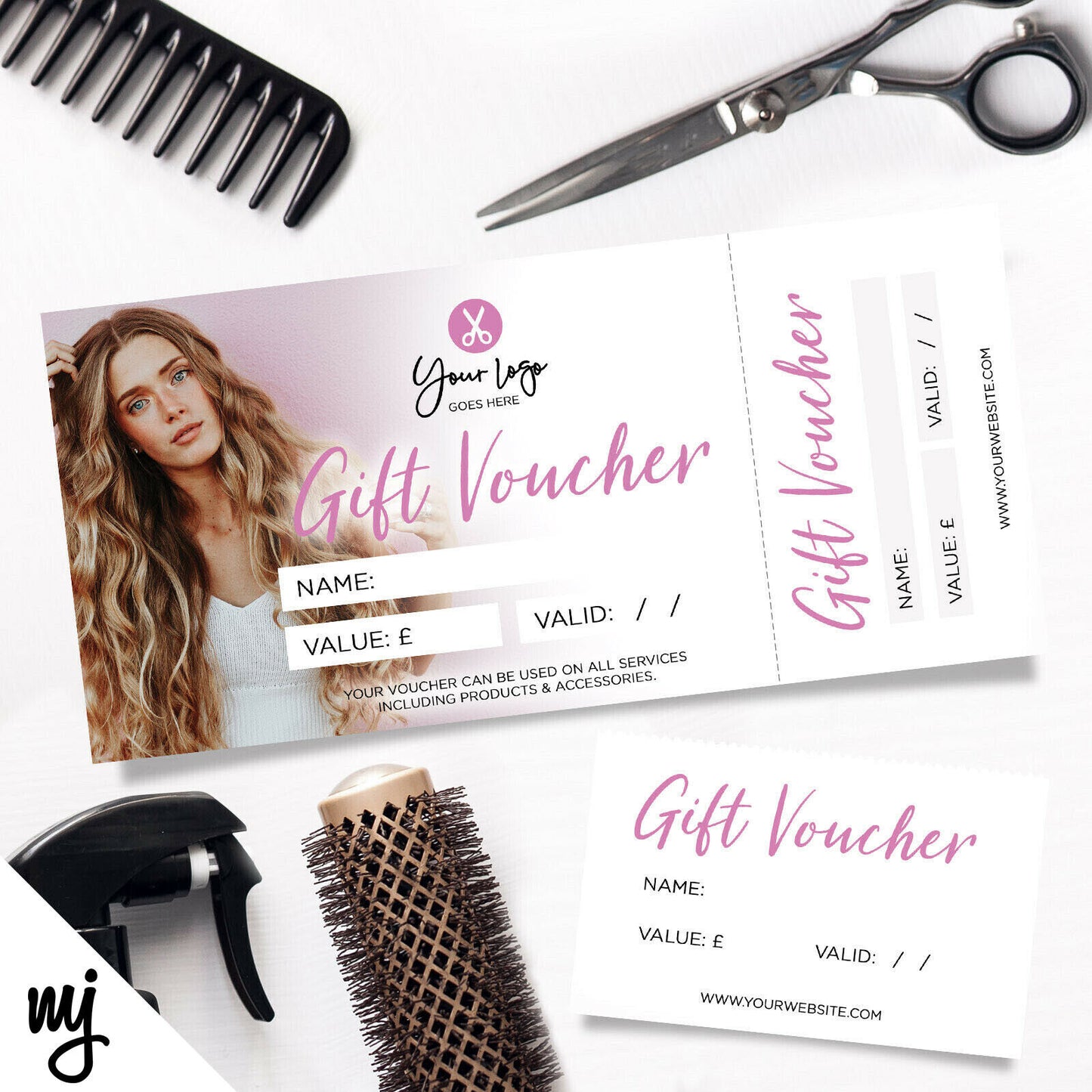 Custom Printed Gift Vouchers | Perforated | Hairdresser Salon Business Women 05