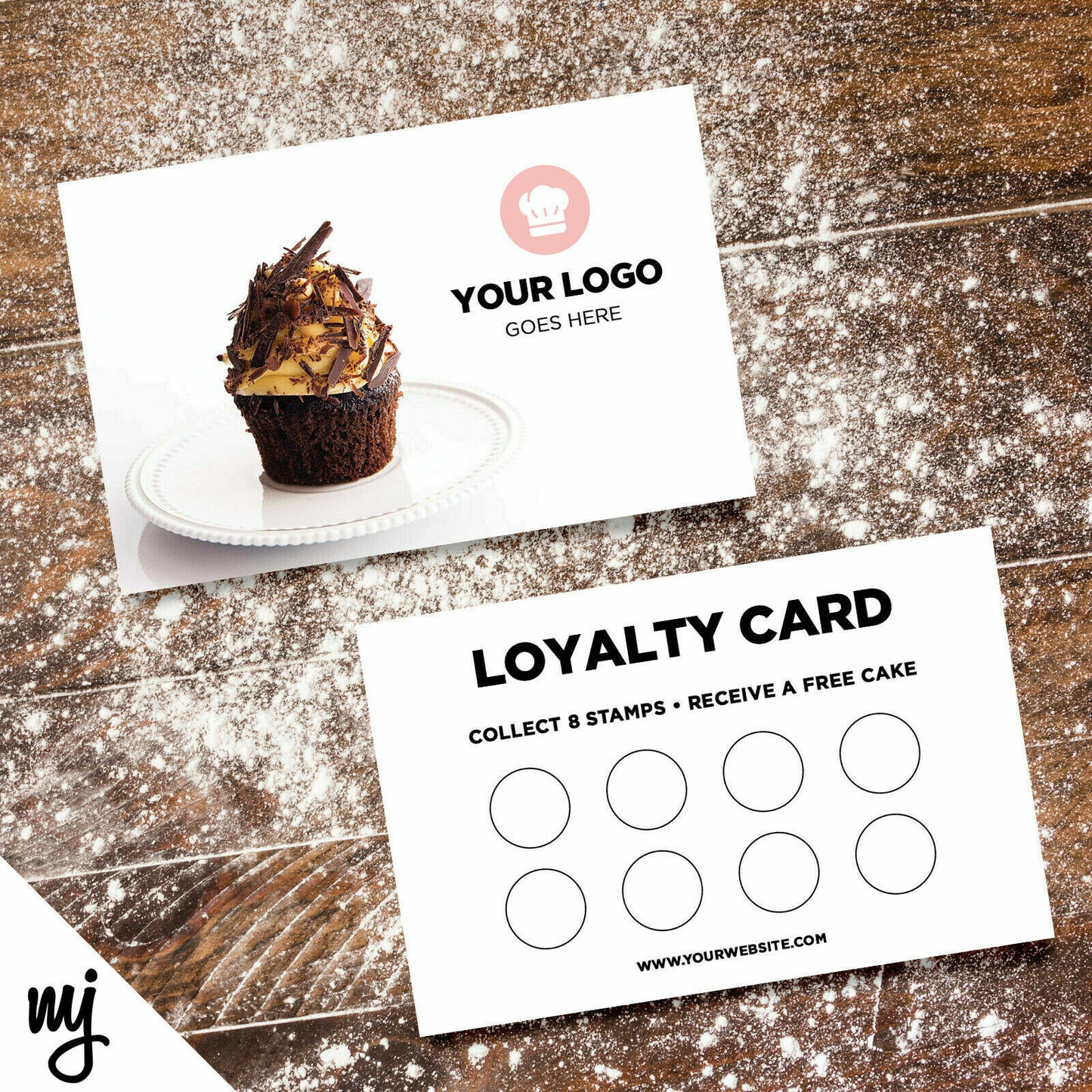 Custom Loyalty Card Printing | Bakery Cake Bread Shop Food Cafe Business 07