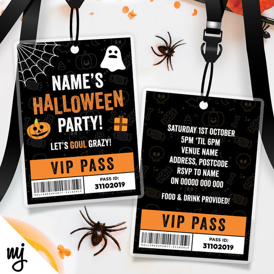 Halloween Kids Vip Passes & Lanyards