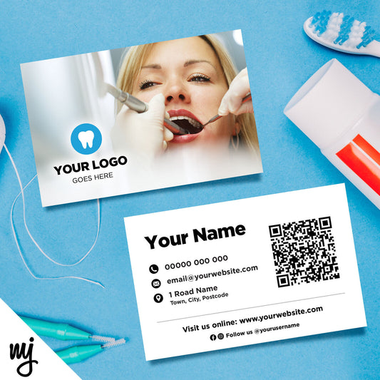 Custom Business Card Printing | Dentist Dental Practice Oral Health Braces 05