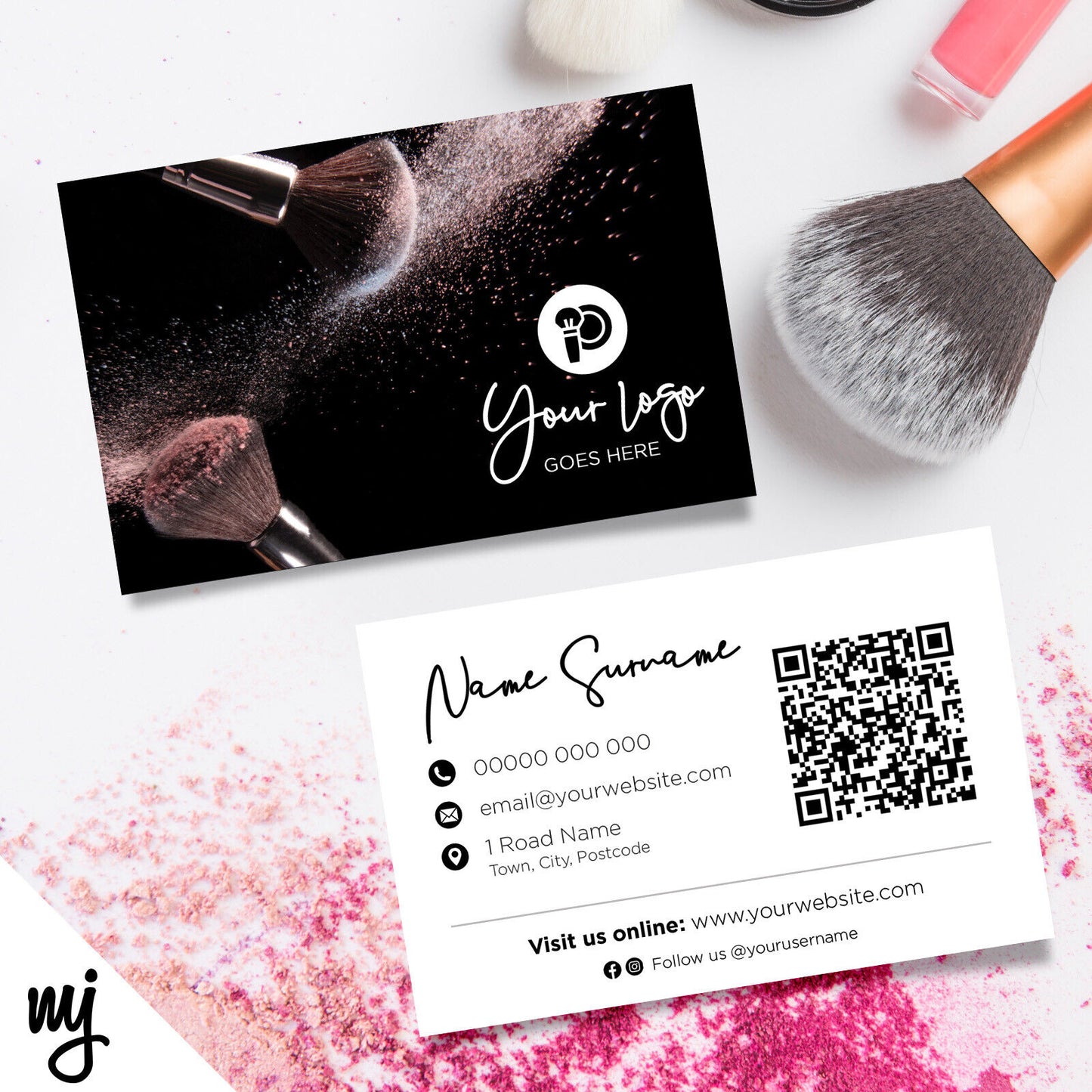 Custom Business Card Printing | Make Up Artist Beauty Therapy Business 01