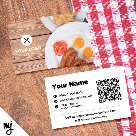 Custom Business Card Printing | Breakfast Cafe Restaurant Takeaway Business 02