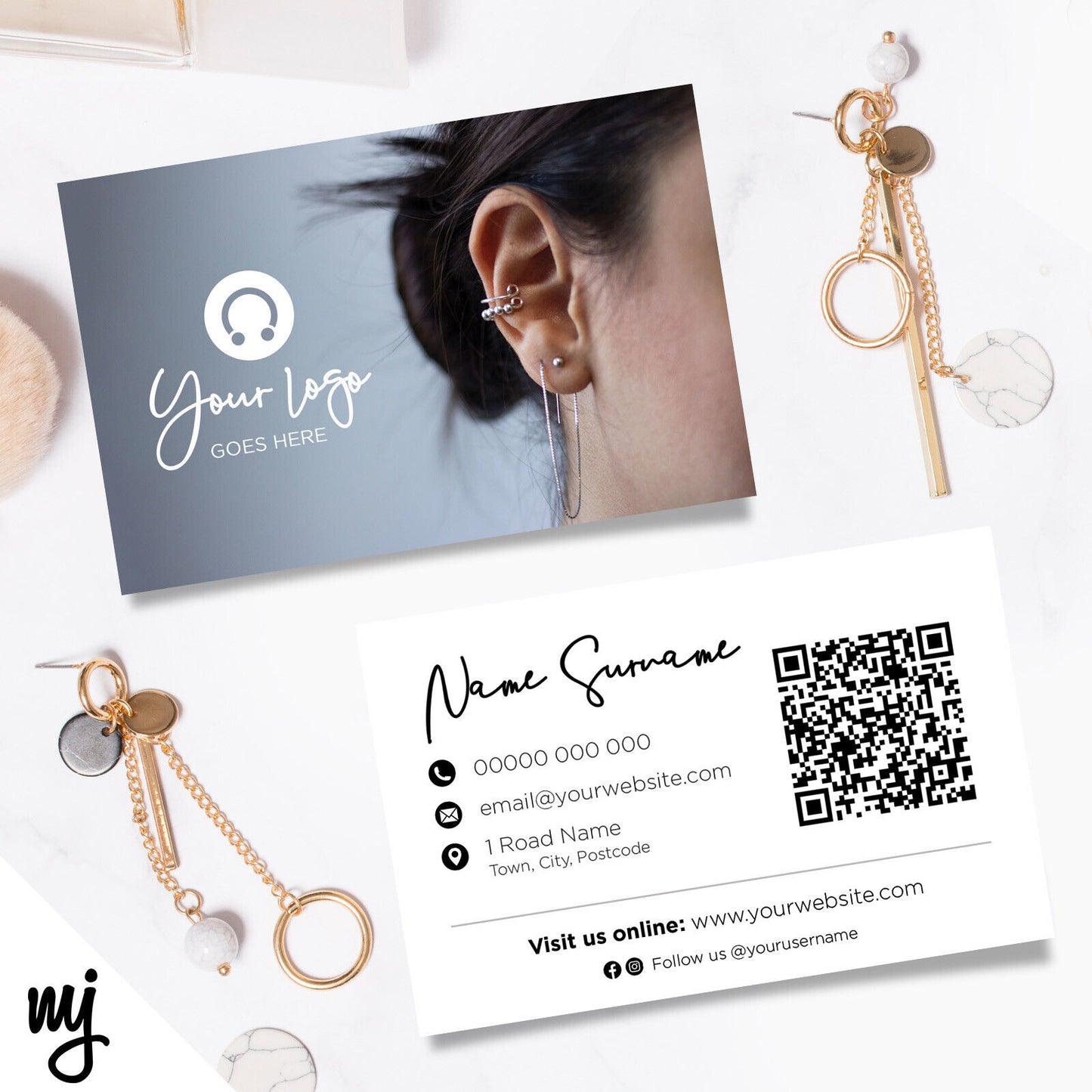 Custom Business Card Printing | Piercing Ear Nose Jewellery Pierce Business 02