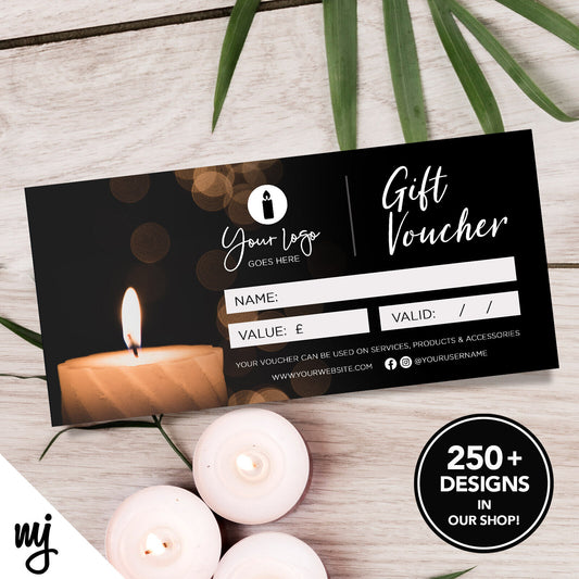 Custom Printed Business Gift Vouchers | Candles Candle Wax Melt Scent 04