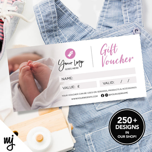 Custom Printed Business Gift Vouchers | Baby Clothing Supplies Boy Girl 03