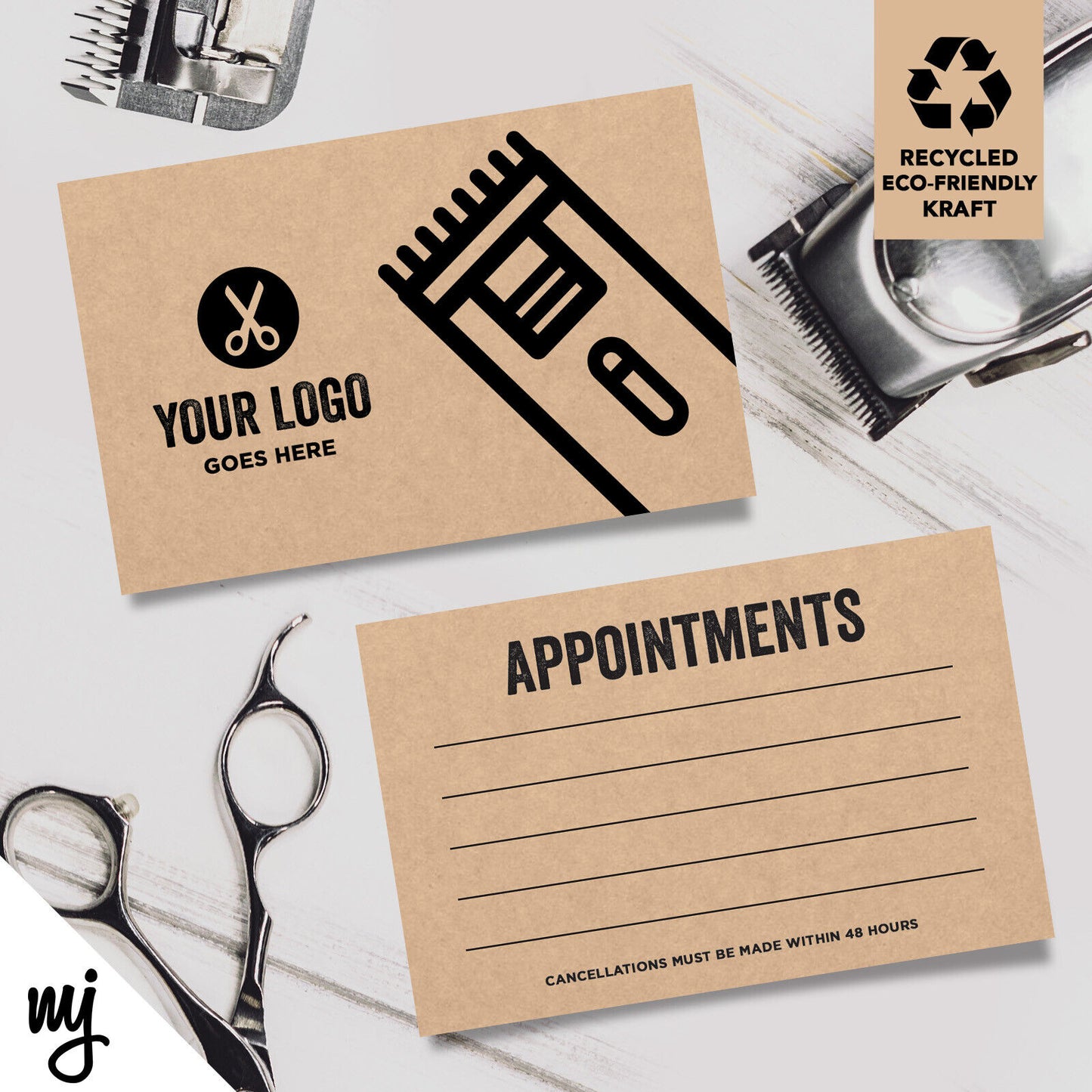 Kraft Appointment Cards | Barber