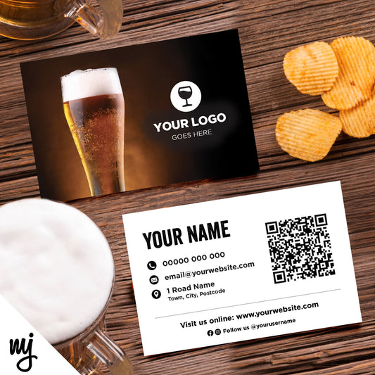 Custom Business Card Printing | Bar Restaurant Pub Beer Wine Snacks Brewery 02