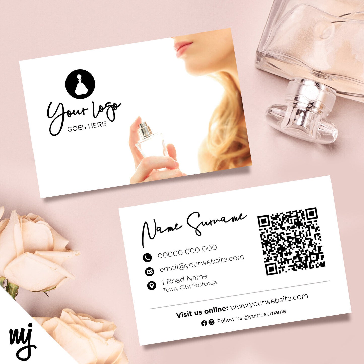 Custom Business Card Printing | Perfume Fragrance Scent Spray Beauty Business 02