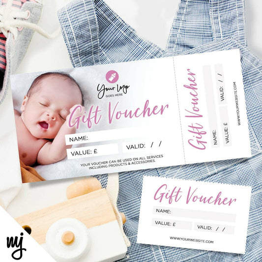 Custom Printed Gift Vouchers | Perforated | Baby Clothing Supplies Boy Girl 01