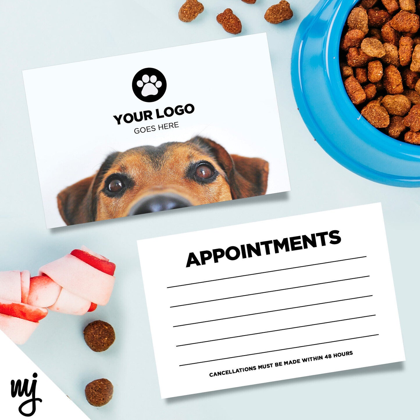 Custom Appointment Card Printing | Dog Walking Pet Shop Supplies Grooming 02