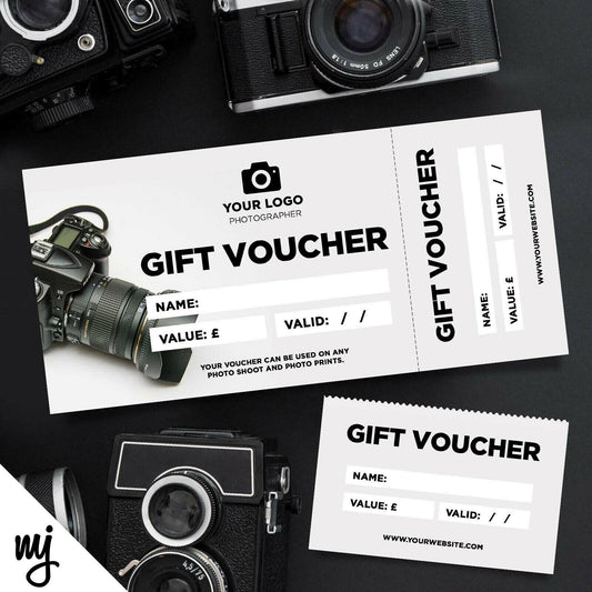 Custom Printed Gift Vouchers | Perforated | Photographer Photography Studio 2