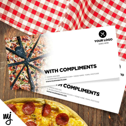 Custom Compliment Slip Printing | Fast Food Restaurant Takeaway Pizza Business