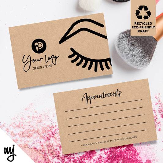 Kraft Appointment Cards | Lashes