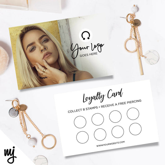 Custom Loyalty Card Printing | Piercing Ear Nose Jewellery Pierce Business 04