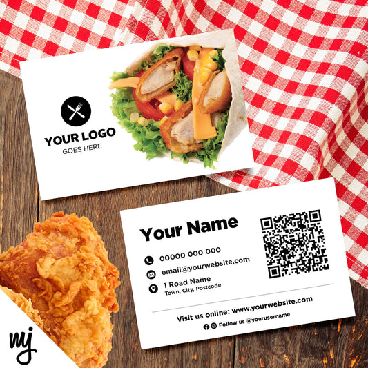 Custom Business Card Printing | Fast Food Restaurant Takeaway Chicken Business 3