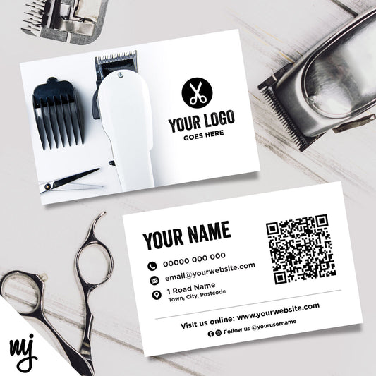 Custom Business Card Printing | Barber Salon Mens Grooming Hairdresser 03