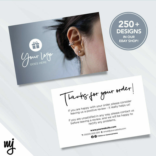 Custom Printed Ebay/etsy Thank You Cards | Jewellery Jeweller Business 03