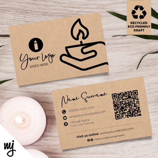 Kraft Business Cards Eco Recyclable | Candles Candle Wax Melt Scent Soy 03