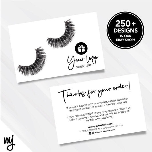 Custom Printed Ebay/etsy Thank You Cards | Make Up Beauty Supplies Eye Lashes 04