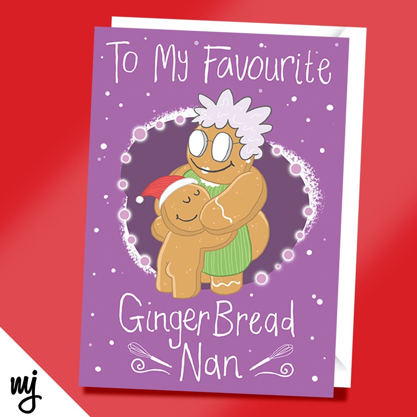 Gingerbread Nan Christmas Card